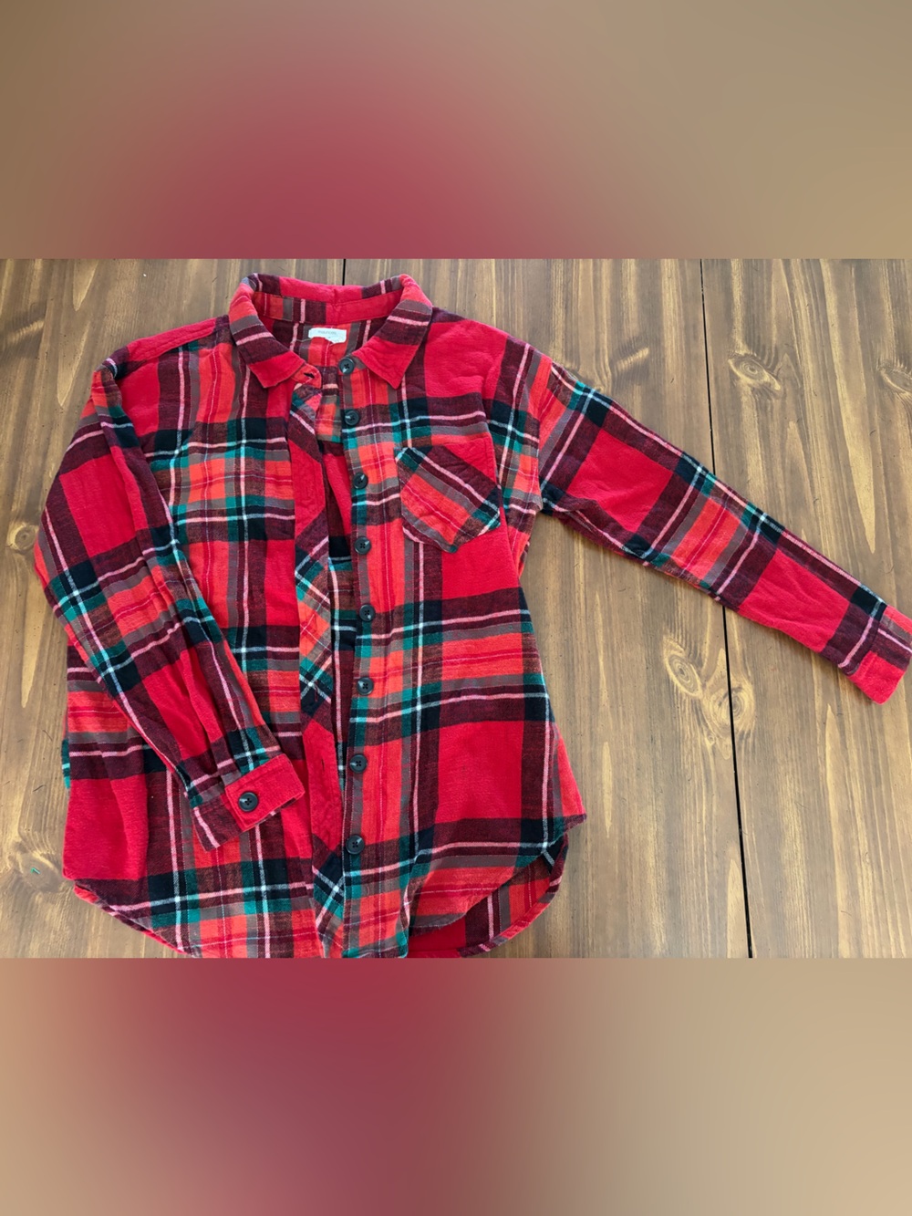 Woman’s plaid flannel